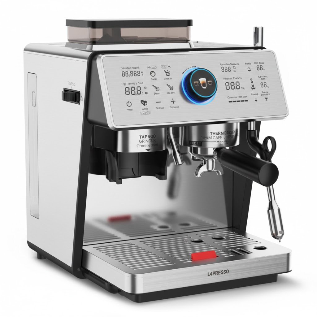 unnamed مميزات ماكينة قهوة LePresso Vivente Dual Boiler Semi-Automatic: